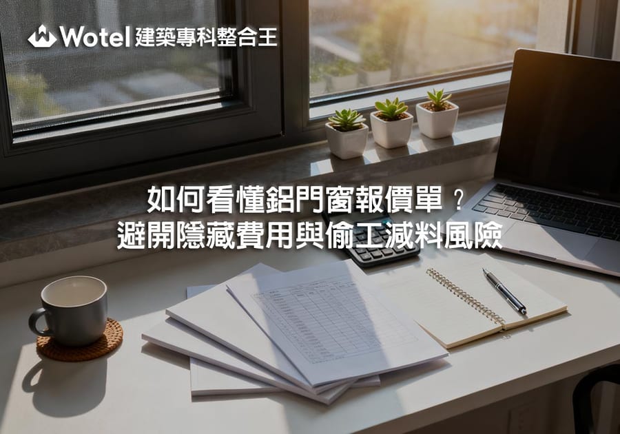 如何看懂鋁門窗報價單？避開隱藏費用與偷工減料風險