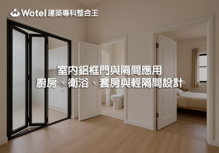 室內鋁框門與隔間應用｜廚房、衛浴、套房與輕隔間設計