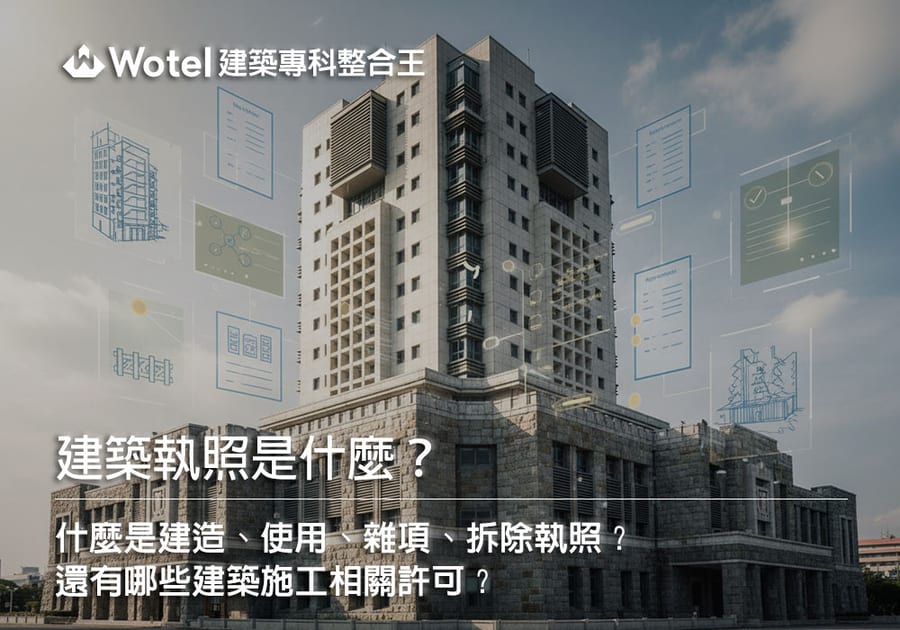 建築執照是什麼？什麼是建造、使用、雜項、拆除執照？還有哪些建築施工相關許可？