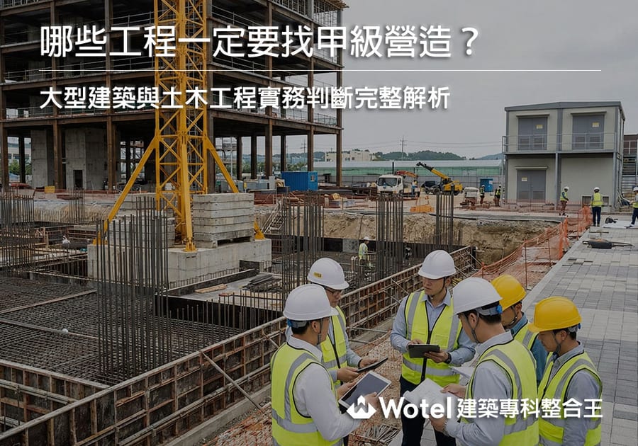哪些工程一定要找甲級營造?為什麼?哪些情況不一定?大型建築與土木工程實務判斷完整解析