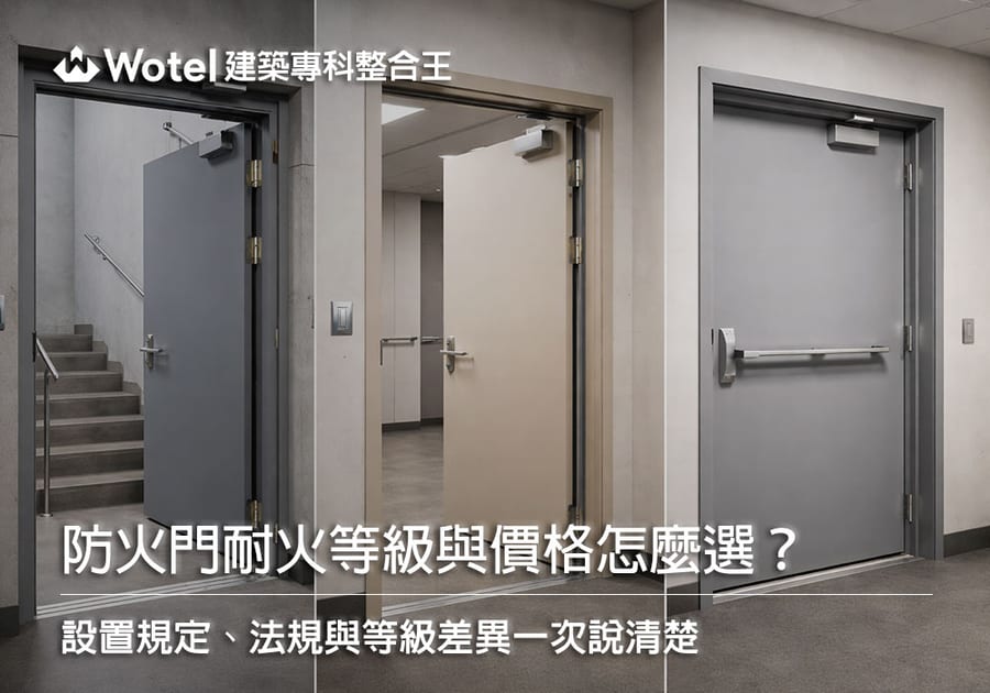 防火門耐火等級與價格怎麼選？設置規定、法規與等級差異一次說清楚