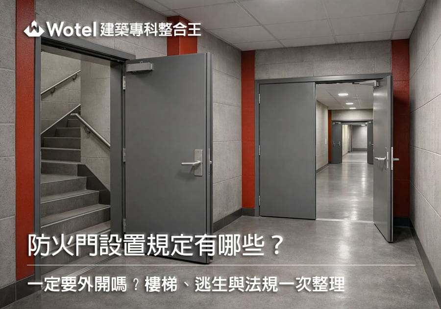 防火門設置規定有哪些？一定要外開嗎？樓梯、逃生與法規一次整理