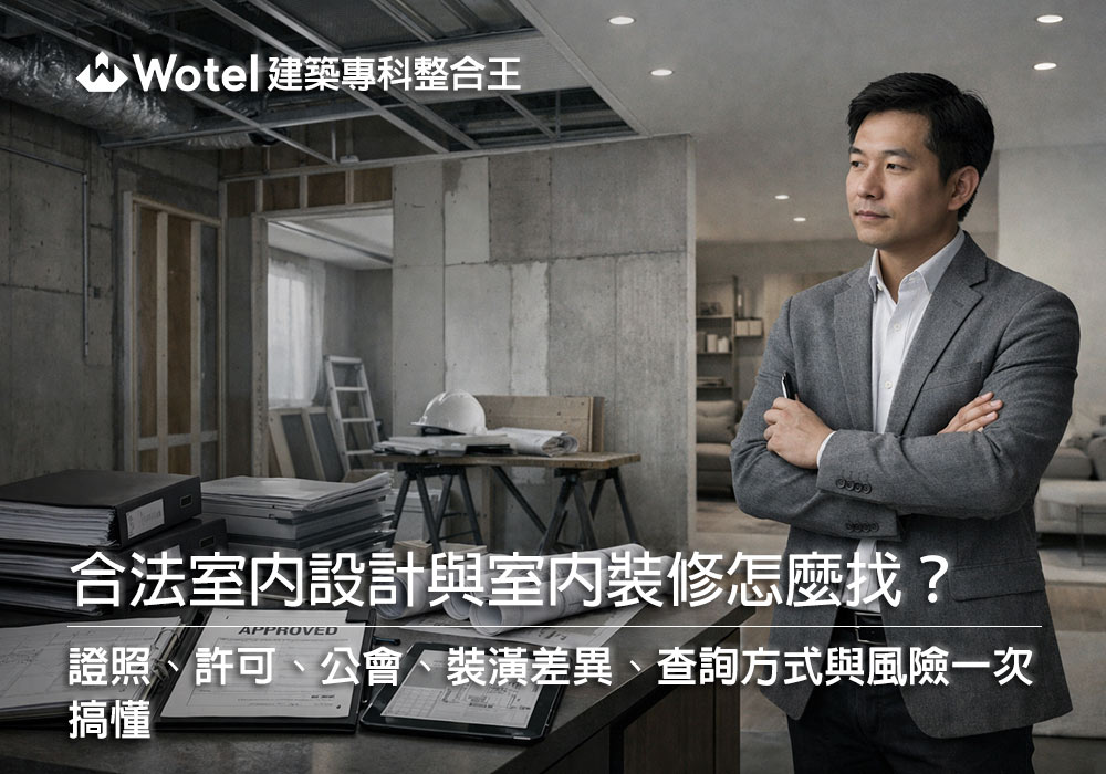 合法室內設計與室內裝修怎麼找?證照、許可、公會、裝潢差異、查詢方式與風險一次搞懂