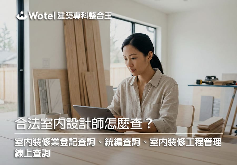 合法室內設計師怎麼查？室內裝修業登記查詢、統編查詢、室內裝修工程管理線上查詢