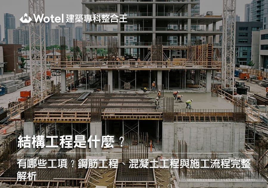 結構工程是什麼？有哪些工項？鋼筋工程、混凝土工程與施工流程完整解析
