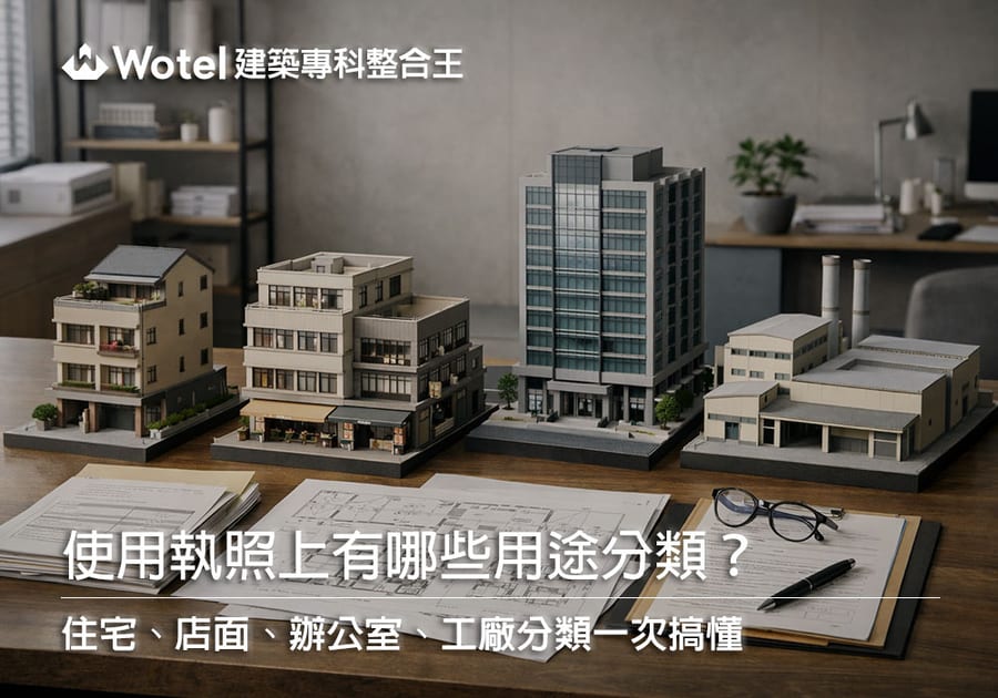 使用執照上有哪些用途分類?住宅、店面、辦公室、工廠分類一次搞懂